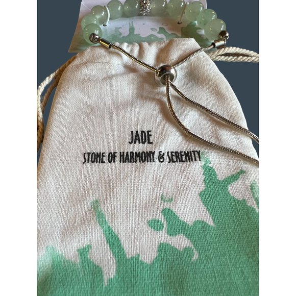 GH Bass Co Jade Beaded Bolo Lariat Bracelet Harmony Serenity - Picture 10 of 13